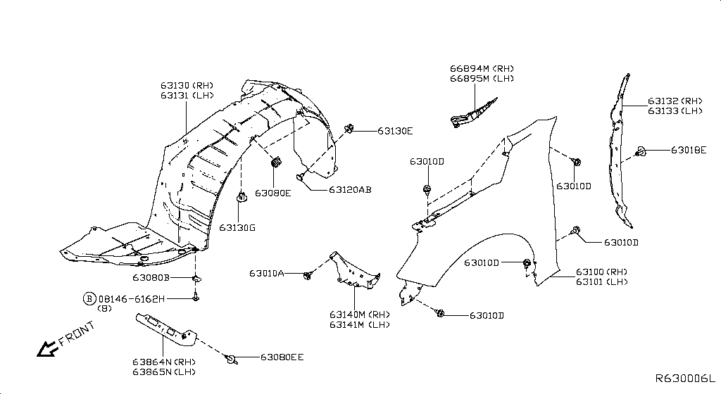 Guardabarros delantero y montaje