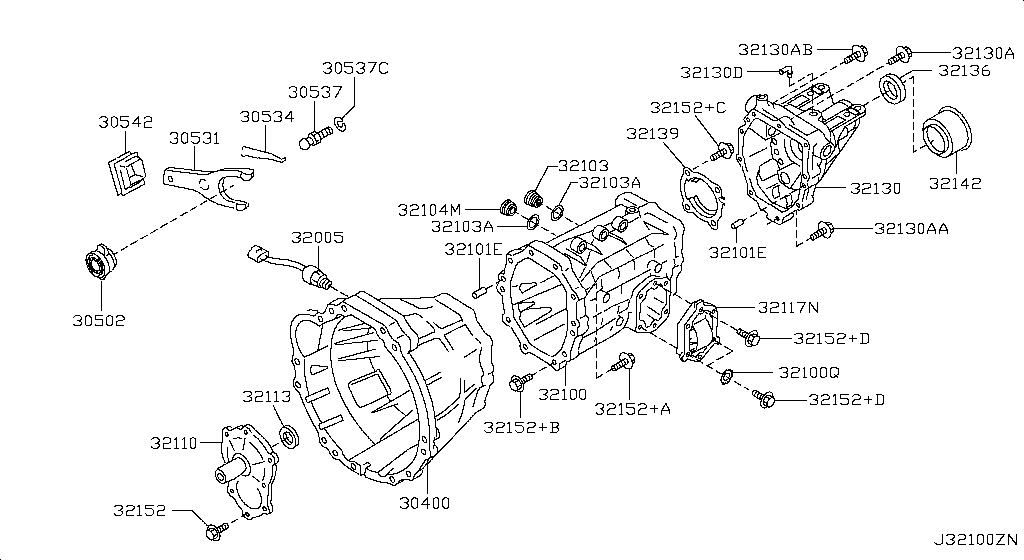 Transmission Case & Clutch Release