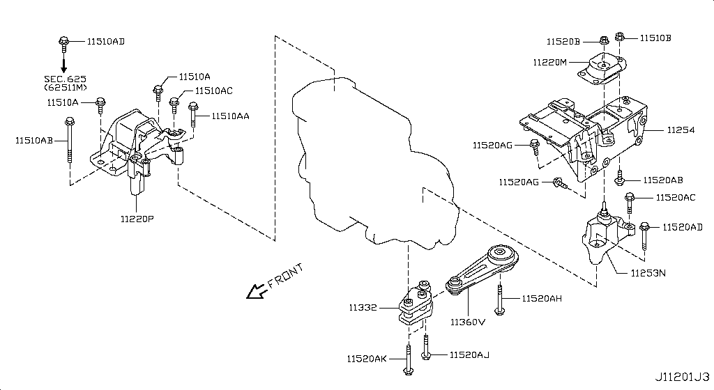 Montaje del motor y la transmisión