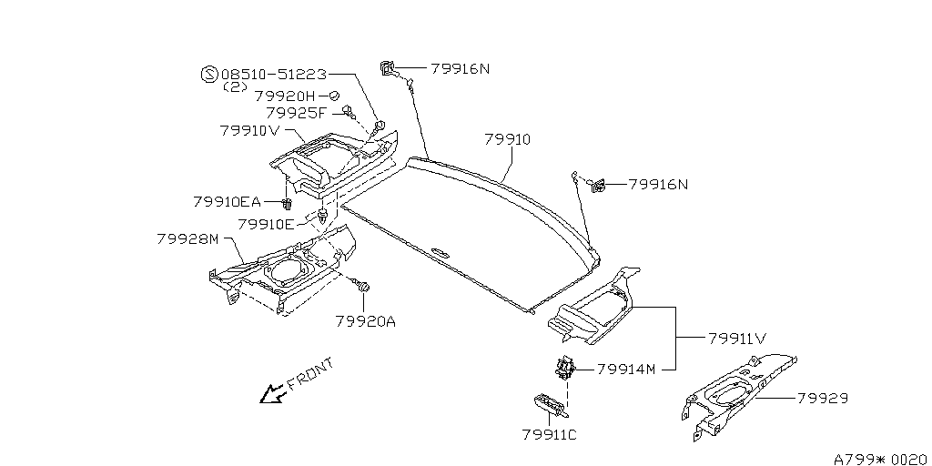 Recorte del panel trasero y de glúteos