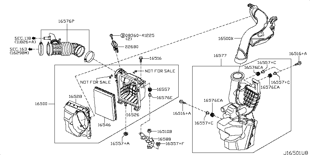 Air Cleaner Duct Engine