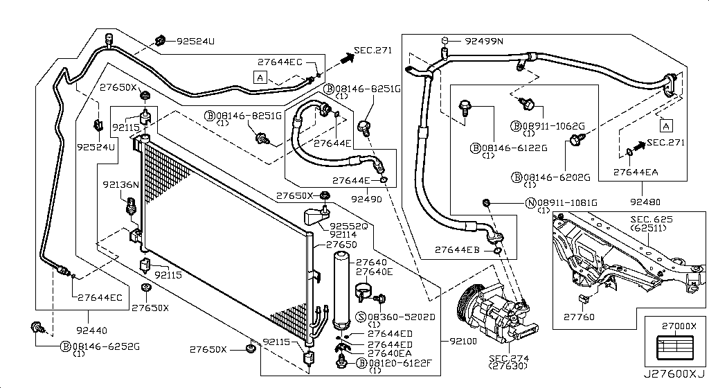 Condenser, Liquid Tank & Piping