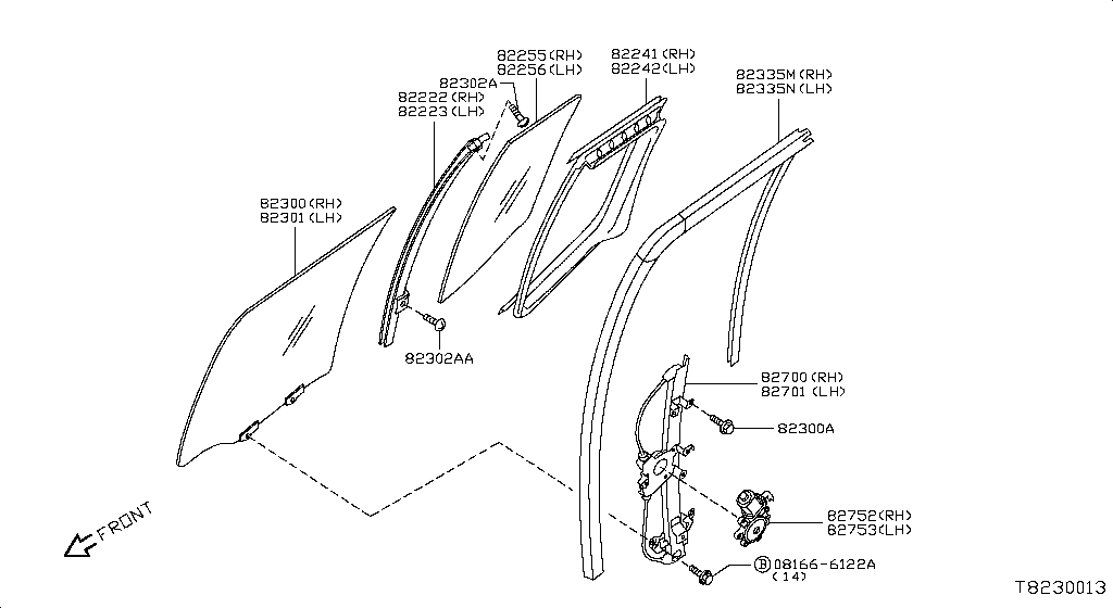 Rear Door Window & Regulator