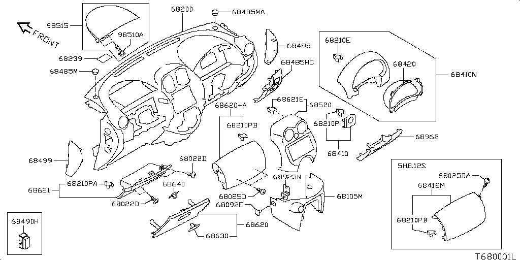 Instrument Panel, Pads & Cluster Trim