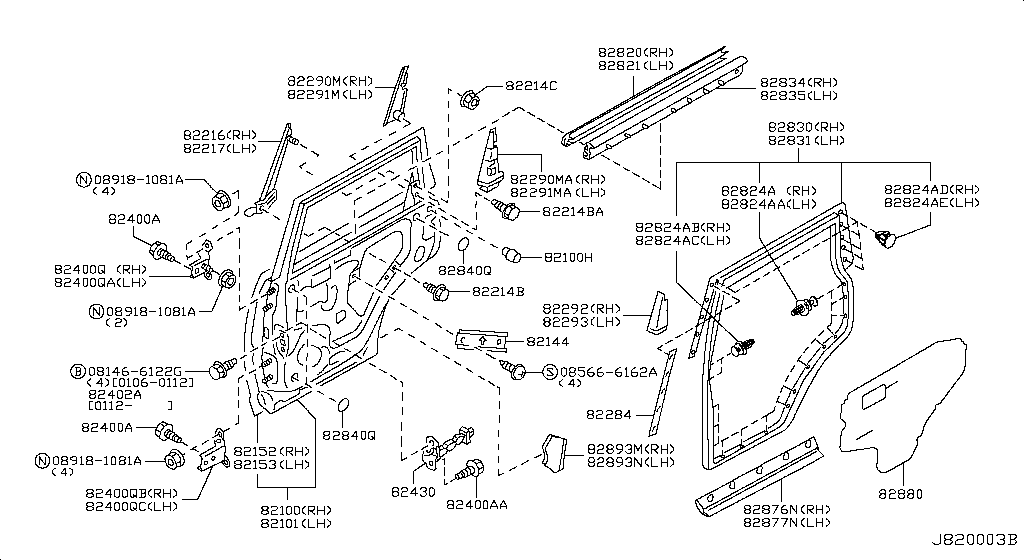 Rear Door Panel & Fitting
