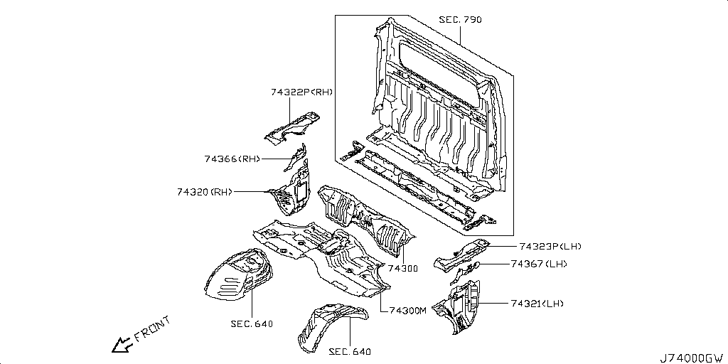 Panel frontal