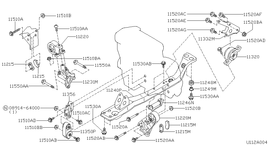 Montaje del motor y la transmisión
