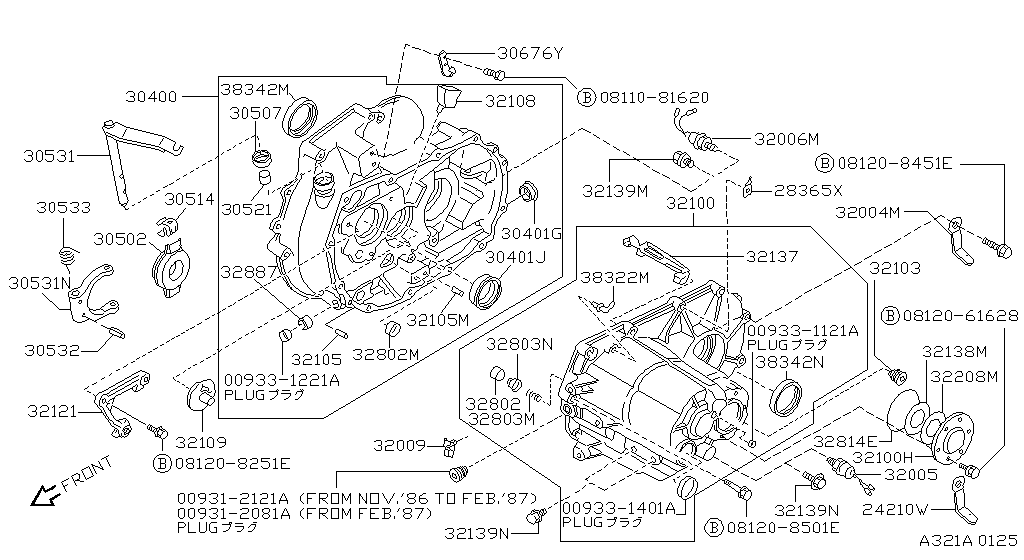 Transmission Case & Clutch Release
