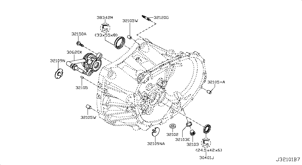 Transmission Case & Clutch Release