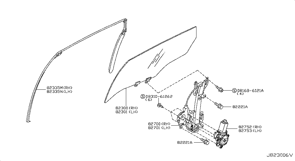 Rear Door Window & Regulator