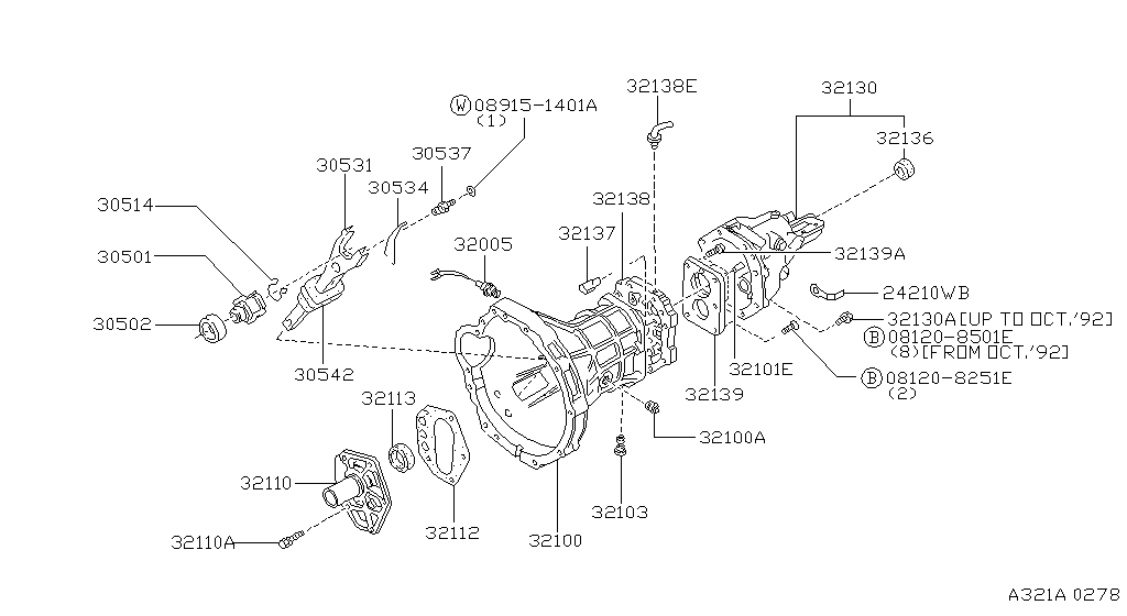 Transmission Case & Clutch Release