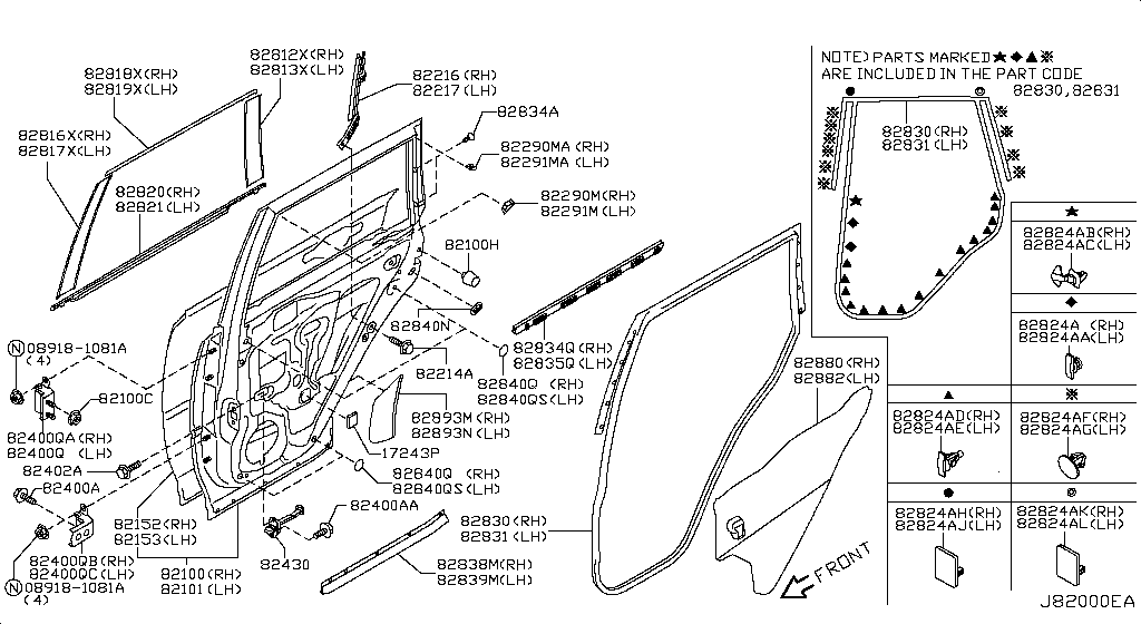 Panel de puerta trasera y montaje