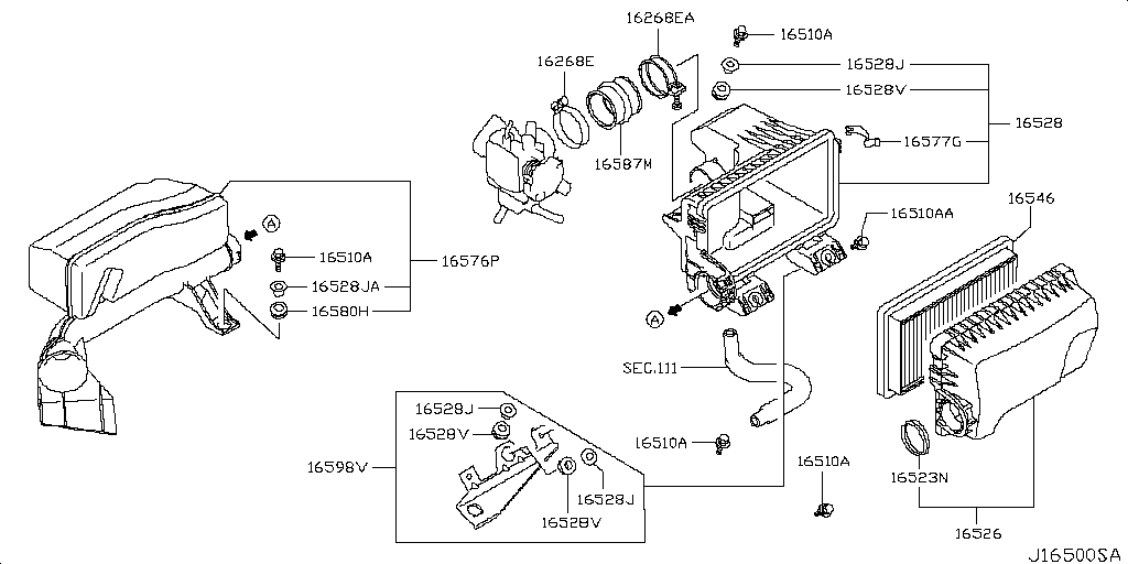 Air Cleaner Duct Engine