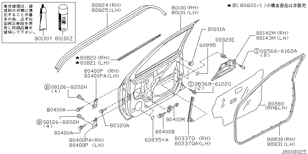 Front Door Panel & Fitting