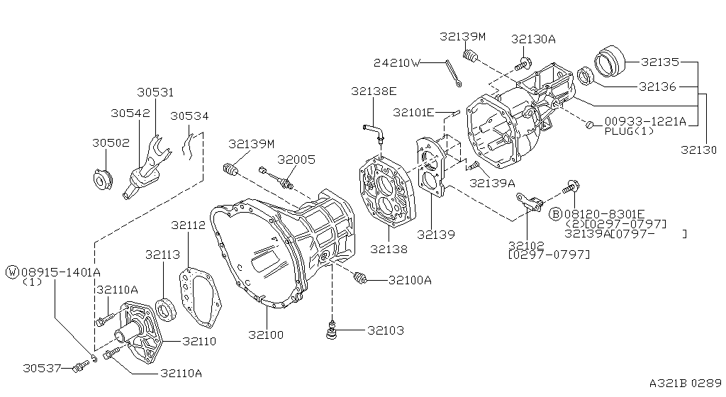 Transmission Case & Clutch Release