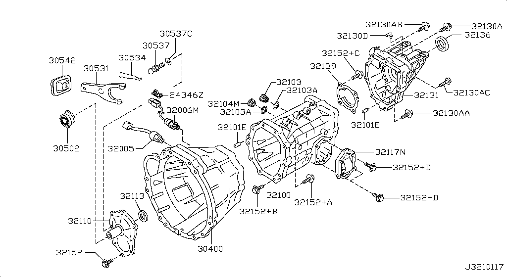 Transmission Case & Clutch Release