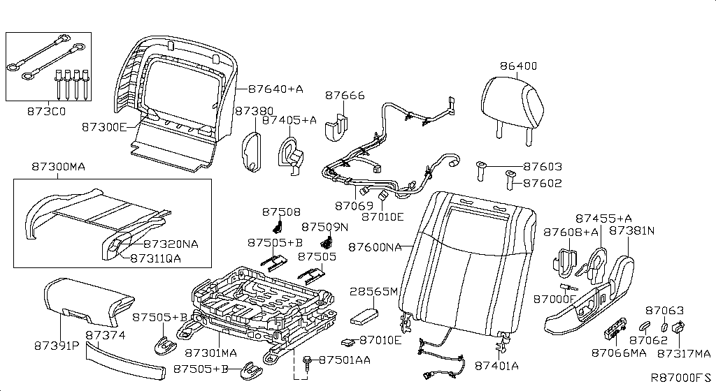 87658-9N00C Finisher-Seat B Nissan | YoshiParts