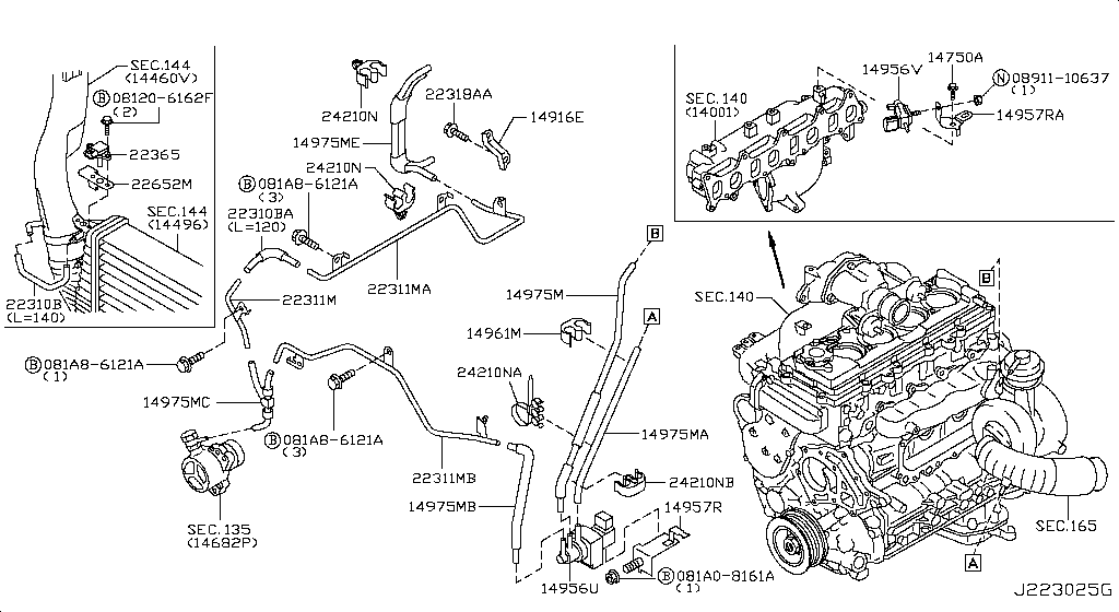 Engine Control Vacuum Piping