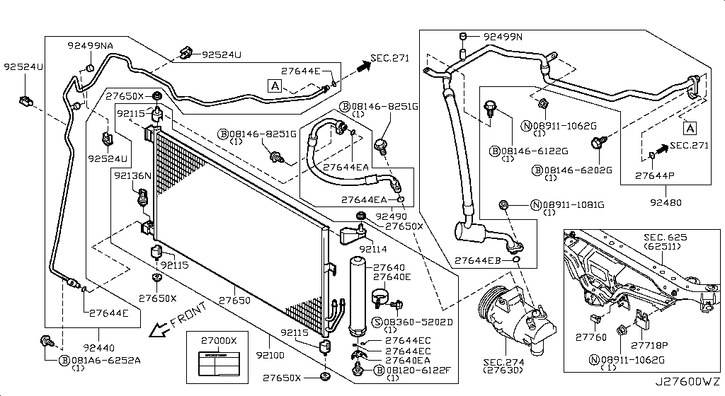 Condenser, Liquid Tank & Piping