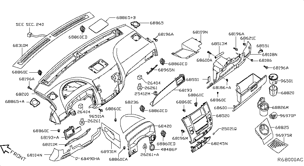 Instrument Panel, Pad & Cluster Lid
