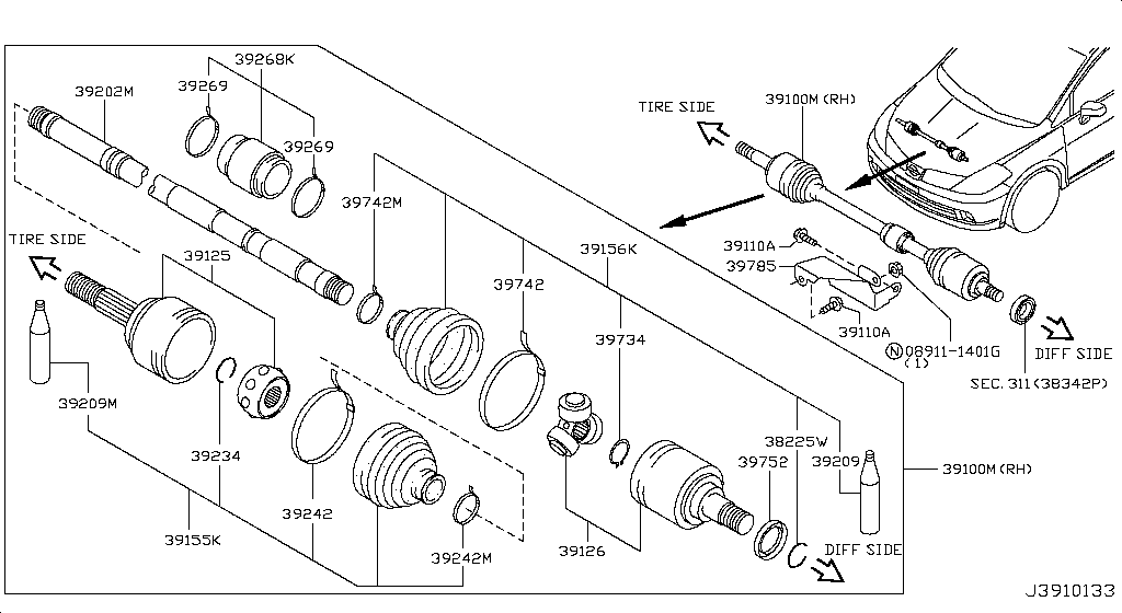 Front Drive Shaft