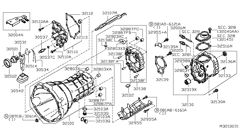Caja de transmisión y liberación del embrague