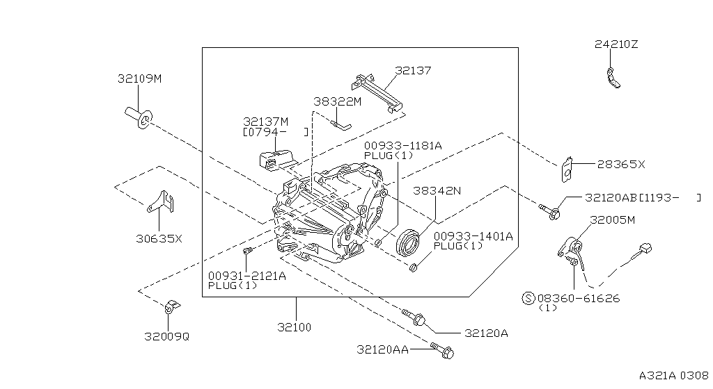 Transmission Case & Clutch Release