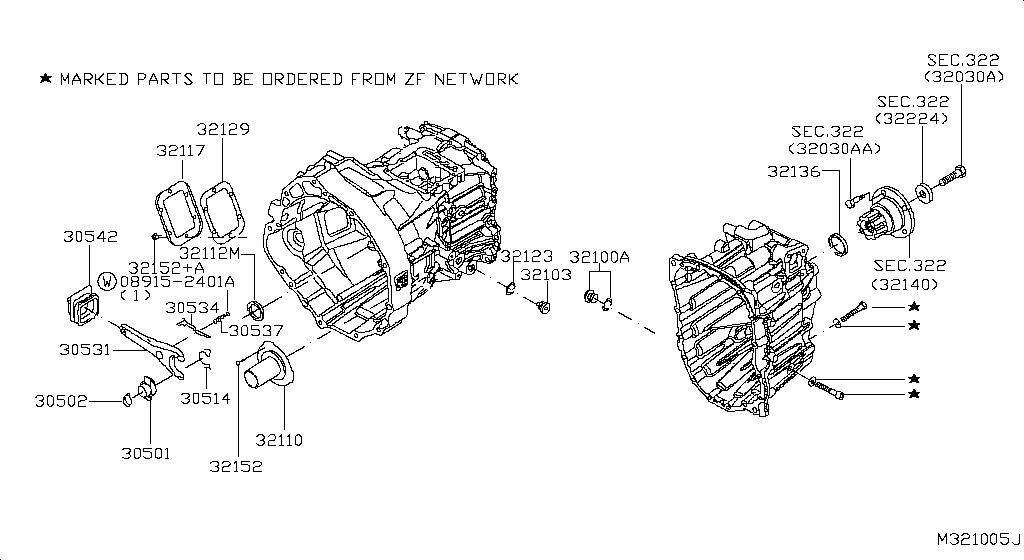 Caja de transmisión y liberación del embrague