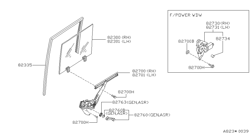 Rear Door Window & Regulator