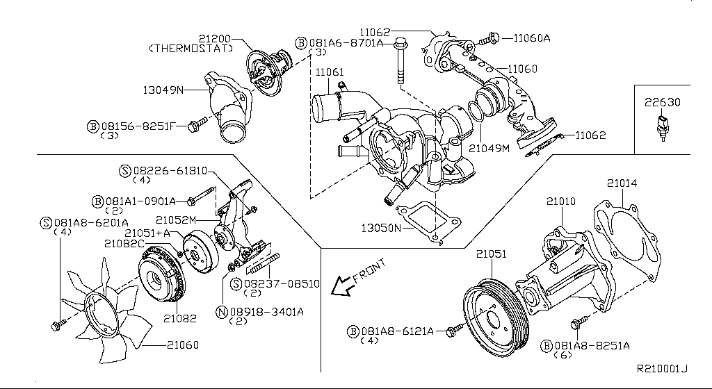 Water Pump, Cooling Fan & Thermostat