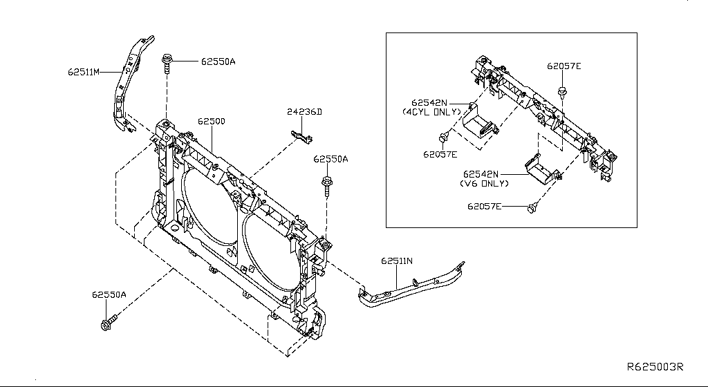 Front Apron & Radiator Core Support