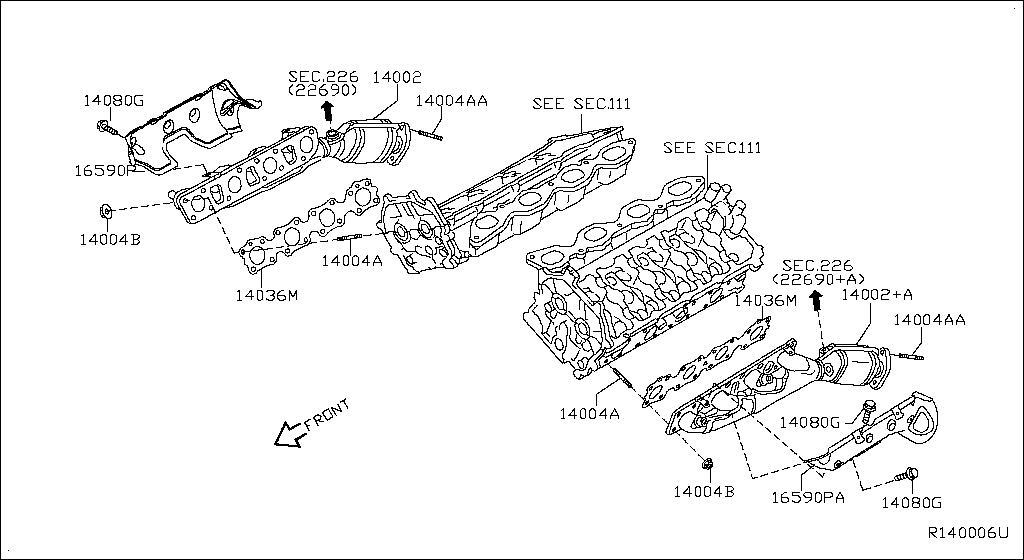 14002-ZT03B Manifold Assy Nissan | YoshiParts