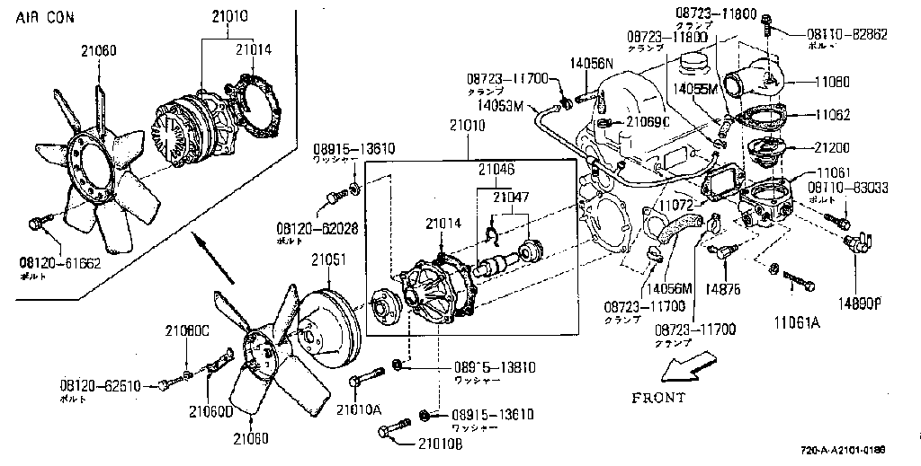 Bomba de agua y termostato