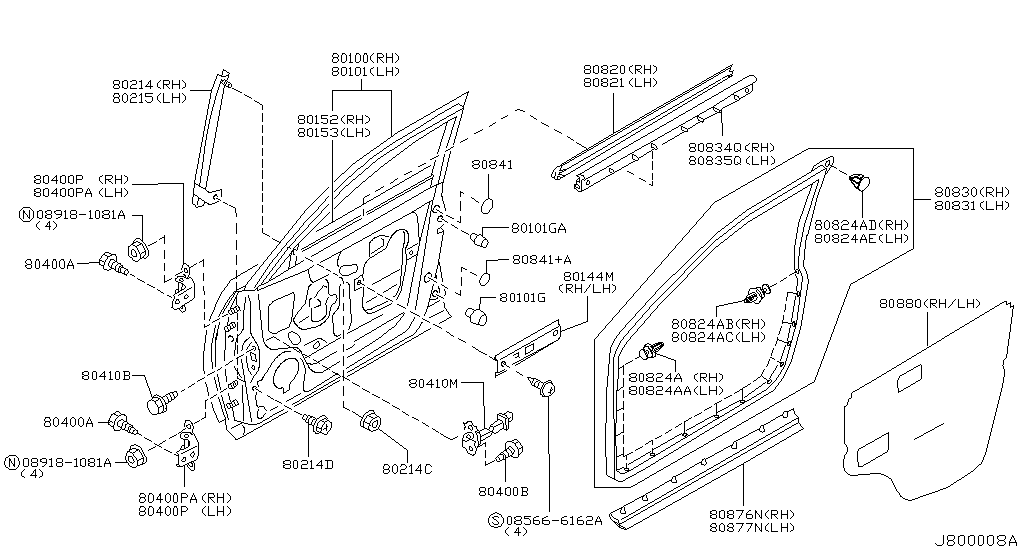Front Door Panel Fitting