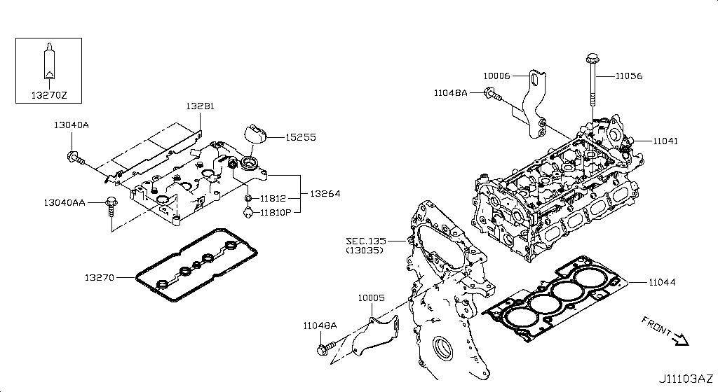 11044-5NA0B Gasket-Cylinder Nissan | YoshiParts