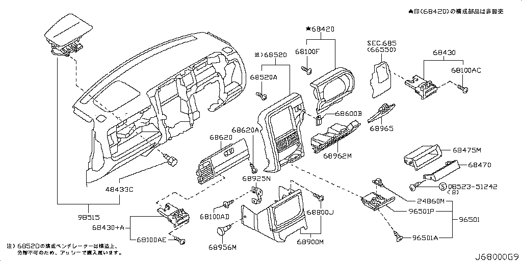 Instrument Panel, Pads & Cluster Trim