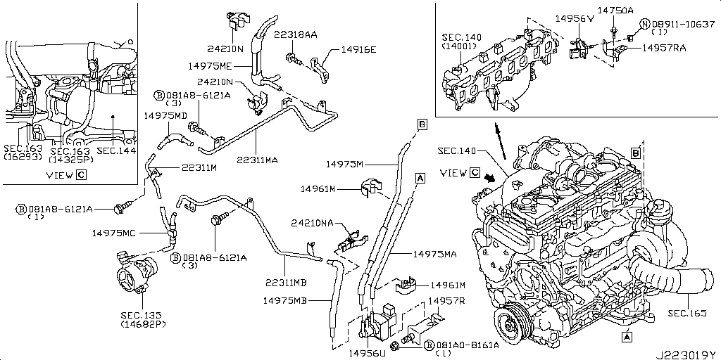 Engine Control Vacuum Piping