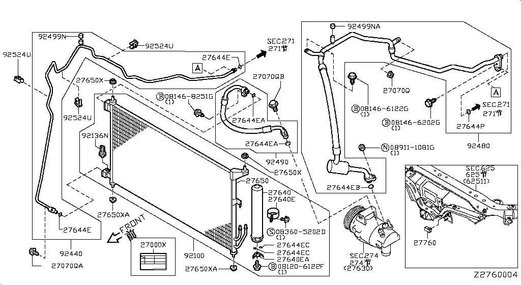 Condenser, Liquid Tank & Piping