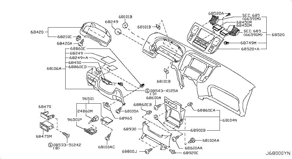 Instrument Panel, Pad & Cluster Lid