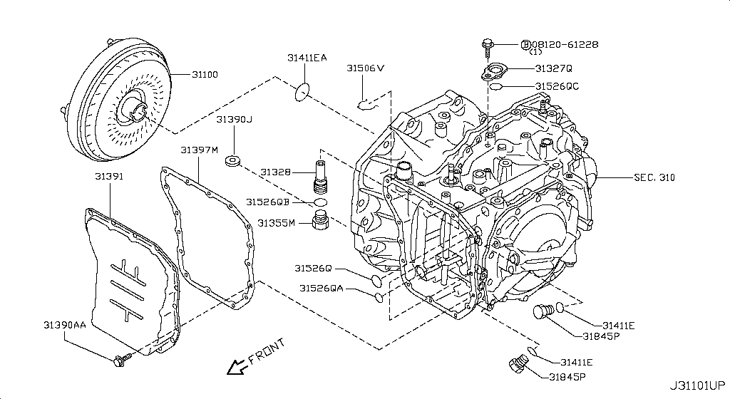 Convertidor de par, carcasa y carcasa
