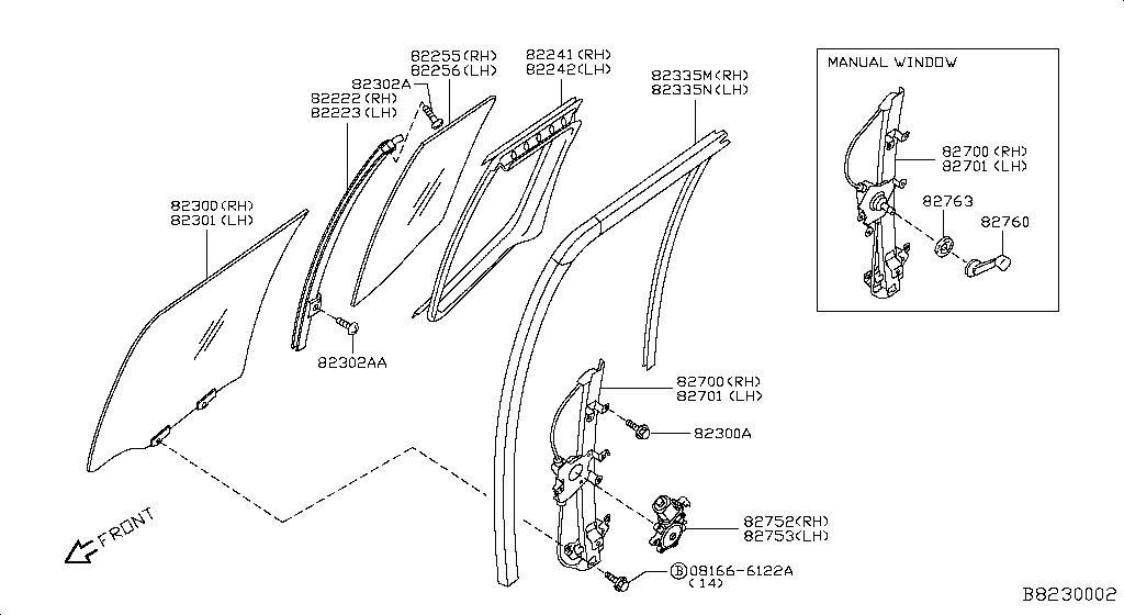 Rear Door Window & Regulator