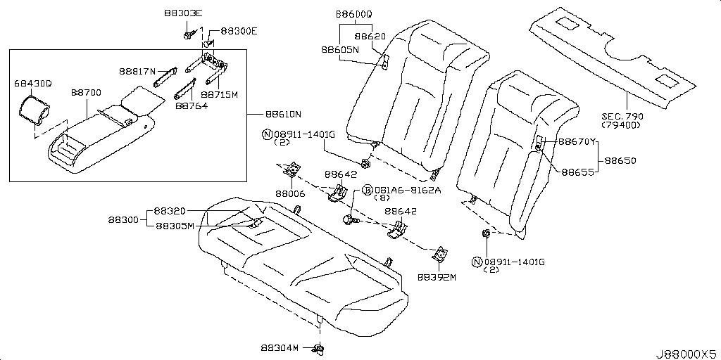 Moldura de hoja trasera