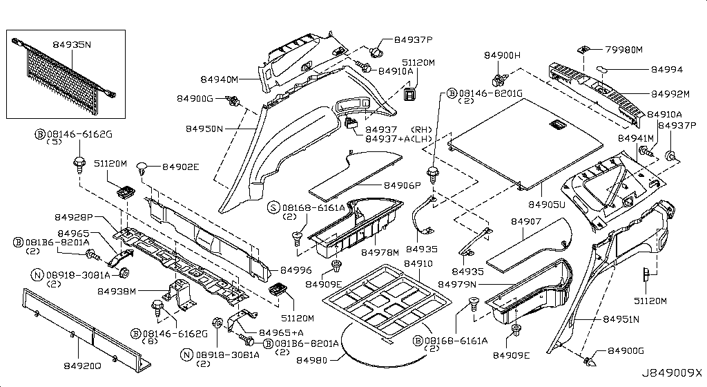 Recorte del maletero
