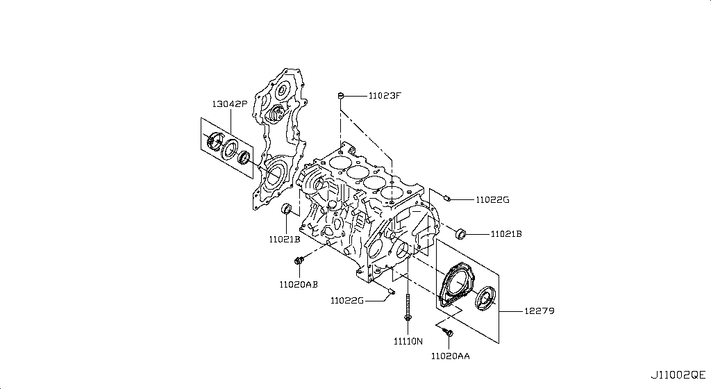 Retén delantero de cigueñal Nissan NP300