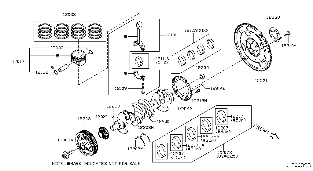 Piston, Crankshaft & Flywheel