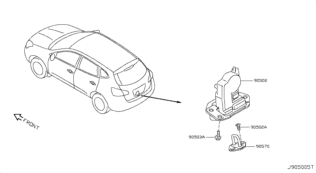 Back Door Lock & Handle