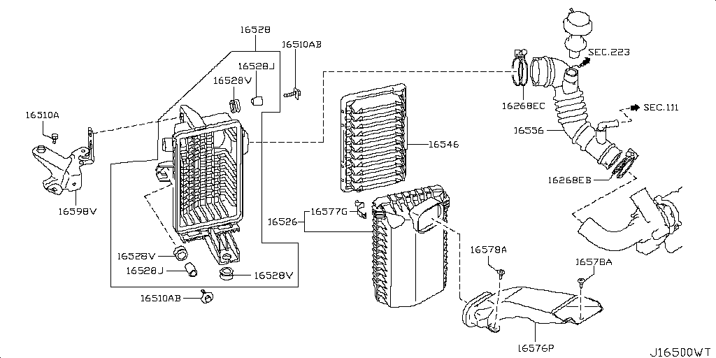 Air Cleaner Duct Engine