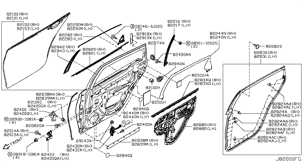 Rear Door Panel & Fitting