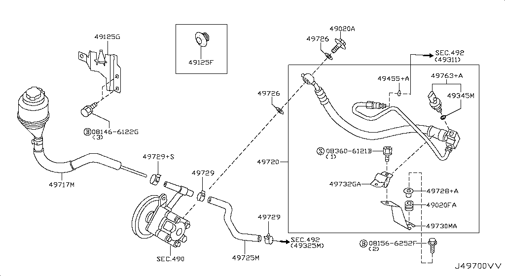 Tubería de dirección asistida