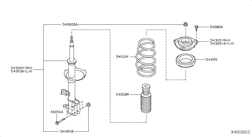 54325-JE20C Brg Strut Mtg Nissan | YoshiParts